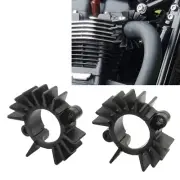Black Exhaust Pipe Head Heat Sink Fixing Clips For STREET SCRAMBLER 2017-2023
