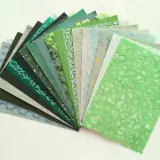 20 Unique A5 Textured Scrapbook Paper & Mesh Fabric Set, Handmade Craft Paper fo