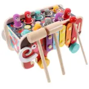 1 Set Wooden Knocking Toy Whacking Game Toy for Kids Early Educational Toy Gifts