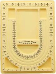 Yellow Bead Board with Flock, 9.5 by 12.9-Inch, Design Beading Board Tray DIY Cr