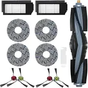 Accessories for Ecovacs DEEBOT X1 Omni / X1 e Omni / X1 Turbo / T10 Turbo / T10 Omni Robot Vacuum Cleaner Replacement Parts, 1 Roller Brush, 2 HEPA Filters, 4 Mop, 4 Side Brushes