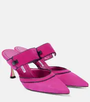 [Manolo Blahnik] Manolo Blahnik Brontiamusa 70 suede mules AU 9 multicoloured