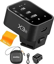 GODOX X3 X3N X3-N Wireless Trigger Transmitter - 2.4G TTL Flash Trigger, Built-in Lithium Battery, OLED Touchscreen, TCM Transform Function, Durable Hotshoe Compatible with Nikon Cameras