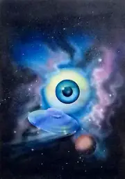 Crawling Eye Movie Original Art "Sience Fiction Classic" by artist Thel Arthur