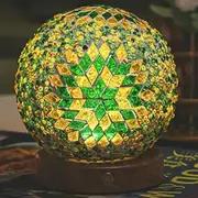 Bohemian Nightlight Romantic Free Bohemian Creative USB Rechargeable Bedroom Decor Table Lamp Decorative Glass Lamp Kids Gift Color Green