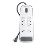 8-outlet Surge Protector with 6 ft Power Cord with Telephone Protection
