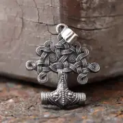 Viking Tree Of Life Necklace Stainless Steel Men Necklace