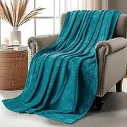 Utopia Bedding Turquoise Fleece Blanket Throw Size Lightweight Fuzzy Soft Anti-Static Microfiber Bed Blanket (60x50 Inch)