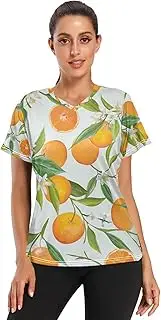 [Caihoyu] Asian Women Running Shirts Breathable Hiking Tops Gym Running Short Sleeve Shirts for Outdoor Sports S-3XL