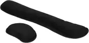 FOYTOKI Ergonomic Keyboard Wrist Rest Pad Set Large Wrist Support Soft Memory Foam Anti Bottom for Gaming and Office Use