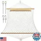 JoyView Traditional Rope Double Hammock - Hand Woven Cotton Hammock with Hard