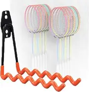 Tennis Racket Storage Rack,Tennis Racket Storage Rack,Wall Mounted Badminton Racket Display Stand Can Hold 6 Racks,Tennis Racket Display Rack Load-Bearing 25kg, for Badminton Rackets Table T