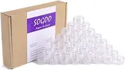 5 Gram Empty Plastic Cosmetic Samples Container for Make Up, Eye Shadow, Nails, Powder, Gems, Beads, Jewelry, Cream Small Clear Pot Jars with Lid 120PC