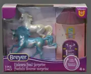 Breyer Stablemates #5521 Unicorn Foal Surprise Windswept Family Blue White