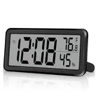 2X Digital Alarm Clock,Desk Clock,Battery Operated LCD Electronic Clock8924