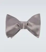 [Brunello Cucinelli] Brunello Cucinelli Cotton and silk satin bow tie One Size grey