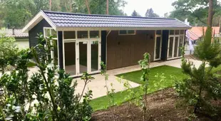 Modern chalet with a dishwasher, located in nature