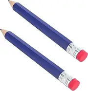AUTSUPPL 2pcs Giant Wooden Pencils: Jumbo Colored Pencils with Eraser Pre-sharpened - 15.33inch Wooden Large Jumbo Pen Giant Big Funny - Back to School Stationery for Kindergarten