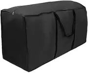Garden Furniture Cushion Storage Bag,Garden Cushion Storage Bag,210D Oxford Fabric,Waterproof,Anti-UV,Heavy Duty Christmas Tree Storage Bag with Carry Handle and Zipper,173x51x76cm,Black