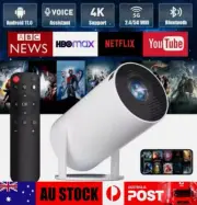 5G WiFi 4K Android Smart Projector LED Home Theater Bluetooth HDMI USB Office AU