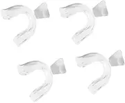 4Pcs Transparent Mouth Guard Silicone Grinding Guard Teeth Whitening Tray Sleeping Gum Shield for Sports Bruxism Bite Guard Easy to Clean,Teeth Grinding Guards,Health and Household,Oral Care
