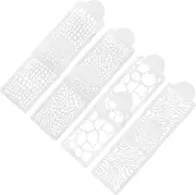 KALLORY 2 Sets Cake Lace Mold Texture Animal Stencils Cake Decorating Stencils Cake Decoration Stencils Leopard Animal Templates Printing White Environmental Protection Pet