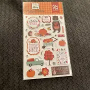 New Echo Park Paper Co Happy Fall Puffy Stickers Sheet D13