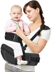 Baby Hip Seat Carrier, Ergonomic Waist Stool for Child Infant with Adjustable Strap Pocket Soft Base, Baby Hip Carrier for Newborns & Toddlers