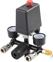 Air Compressor Parts Replacement, Multifunctional Air Compressor Switch with 2 Indicators Replacement Parts for Storing Electrical Energy, Pressure Switch for