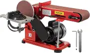 VEVOR Belt Sander 4" x 36", Disc Combo Sander 6",Electric Adjustable Bench Belt Sander 375W,Grinder Bench Sanding Machine With 4 Rubber Foot Pad