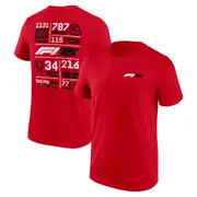Formula 1 75 Grand Prix Story Graphic T-Shirt - Red