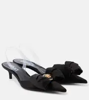 [Versace] Versace Alia 45 satin slingback pumps AU 5 black