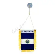 El Salvador Flag Mini Banner / Double Sided Mini El Salvador Car Window Flag
