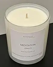 Crystal Infused Pure Soy Wax Candle 950g - 80 Hour Burn Time - Opalite (Vanilla, Patchouli & Sandalwood)