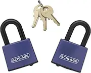 Schlage 850410 Covered Laminated Steel Padlock, 40mm, 2-Count Keyed Alike