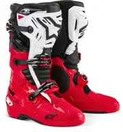 Alpinestars Tech 10 Enduro Motocross Boots, black-white-red, Size 45 46 for Men Black White Red