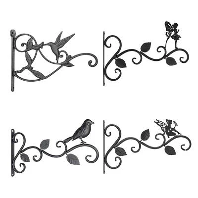 Bird House Hanger Bracket Hummingbird Feeder Holder Outdoor Wall Cast Iron Hook