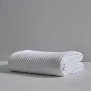 Waffle Blankets - Grey, King/Super King, Luxury Cotton
