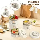 3/4 Pack Bento Box Stackable Adult Lunch Box Portable Insulated Lunch DepJt