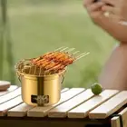 Grill Rack Portable Comfortable Handle Mini Lightweight Sturdy Korean BBQ Grill