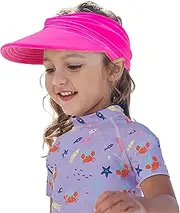 [YAMEE] Visor Cap Children's UV Protection, Sun Visor Girls Ponytail Beach Hat Girls Sun Hats Empty Top Baseball Cap, Sun Visor Children Breathable, Summer Hat Sun Hat Boys Girls for 1-9 Years