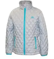 Snozu Girls' Glacier Shield Quilted Jacket Silver/Frozen Blue