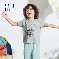 在飛比找蝦皮商城優惠-Gap 男幼童裝 Logo純棉印花圓領短袖T恤-灰色(890