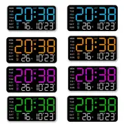 Adjustable Brightness LED Digital Table Wall Clock Temperature Date Week