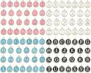 [Shengsenfu] 104PCS Double Sided Alphabet Charms for Jewelry Making, Initial Letter Charms for Bracelet Necklace DIY, A-Z Capital Letter Pendants for Crafting Jewelry Supplies Jewelry Making Supplies