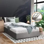Oikiture Bed Frame King Single Size Gas Lift Base with Storage