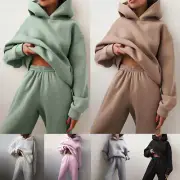 Women 2 PCS Set Joggers Hoodies Activewear Tracksuits Lounge Wear Set Loose A