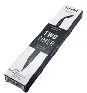 NYX Two Timer Kohl Pencil Liner & Felt Tip Liner #TT01 Jet Black NEW NIB