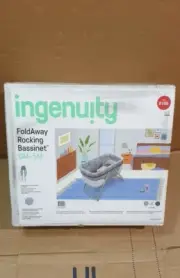 Ingenuity FoldAway Rocking Baby Bassinet - Fletcher 8186 Portable Rocking