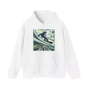 Unisex Hoodie Sweatshirt Vintage Style Snowboarder Snow Mountain Sleek Steez